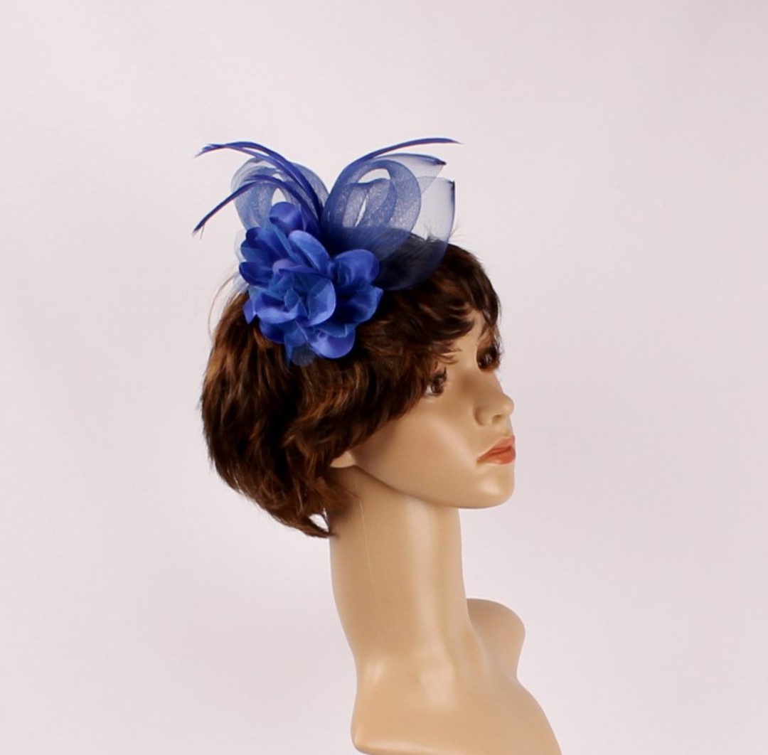 Headband fascinater w flower blue STYLE: HS/4680/BLU image 0